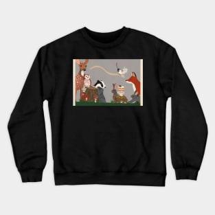 Woodland Creature Party Crewneck Sweatshirt